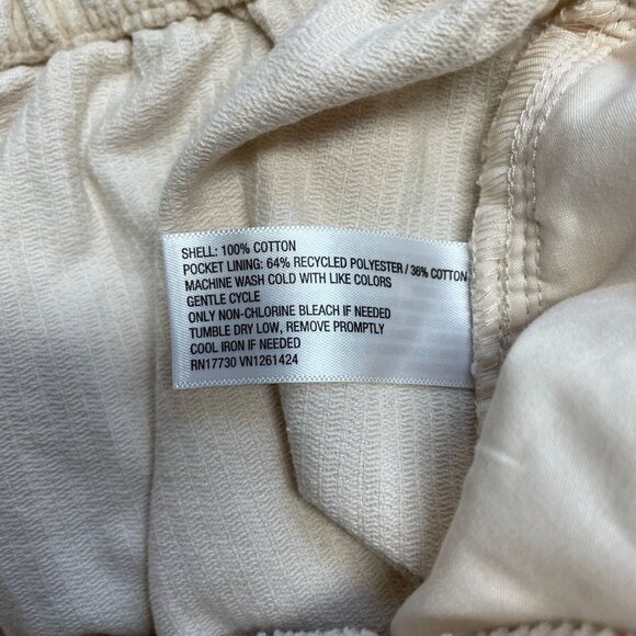 WILD FABLE CORDUROY SHORTS HIGH RISE POCKETS BACK ELASTIC WOMENS L BEIGE NWT - Picture 7 of 10